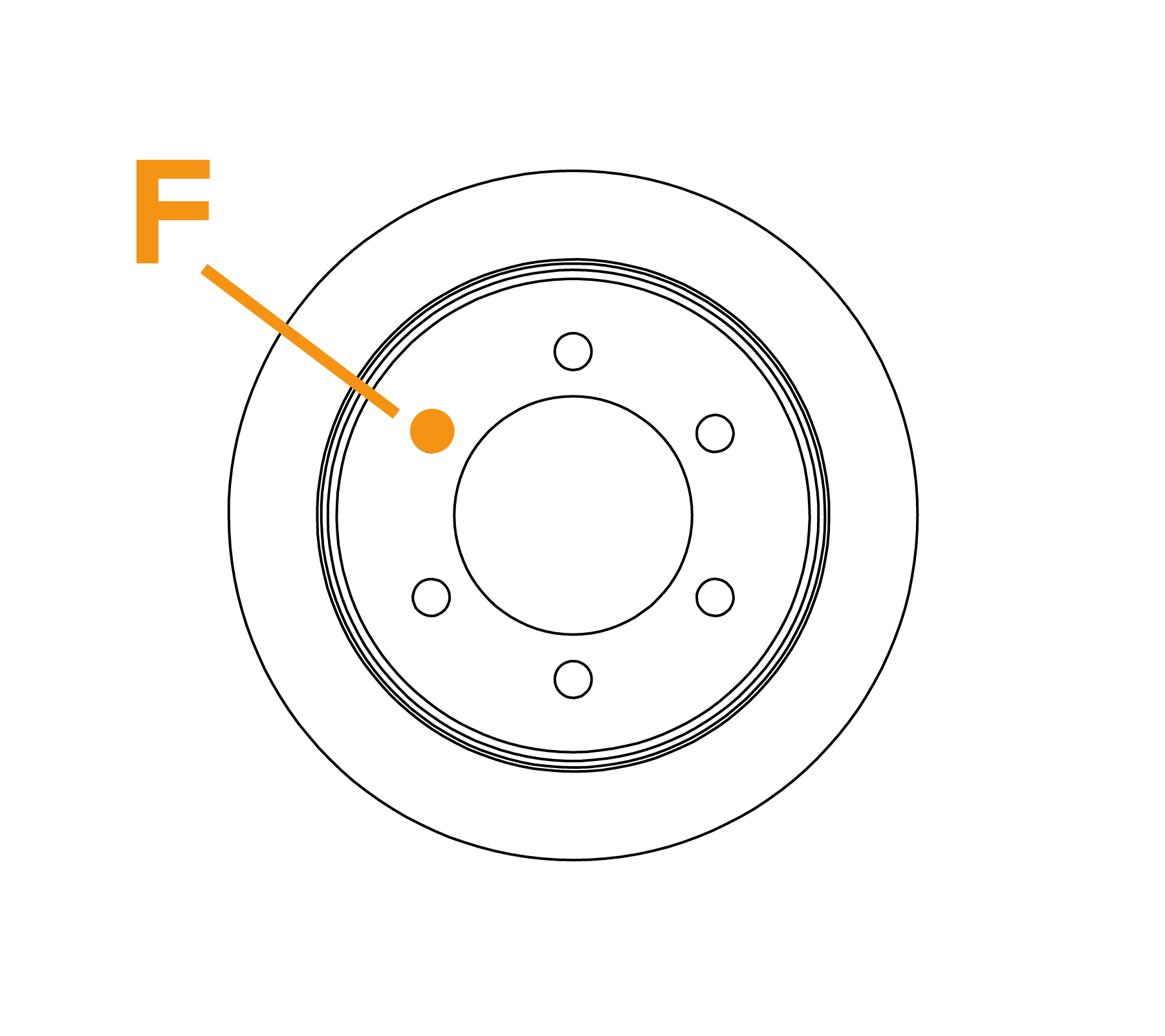 Flat Wire Flange Ring Brush - Diagram F