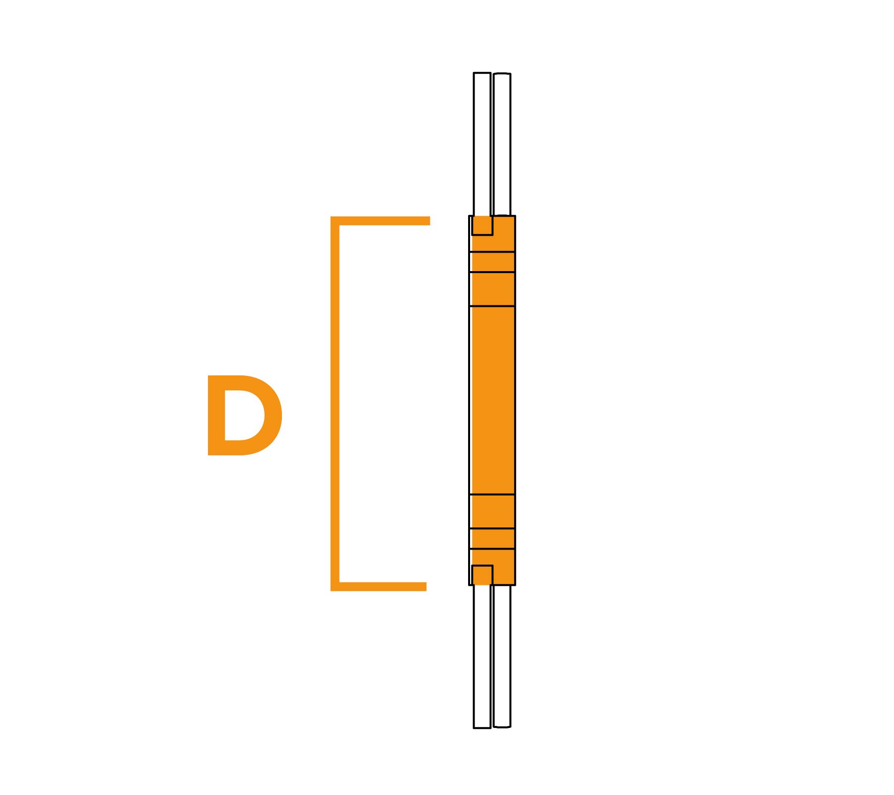 Pennello a matita per nucleo solido - Diagramma D