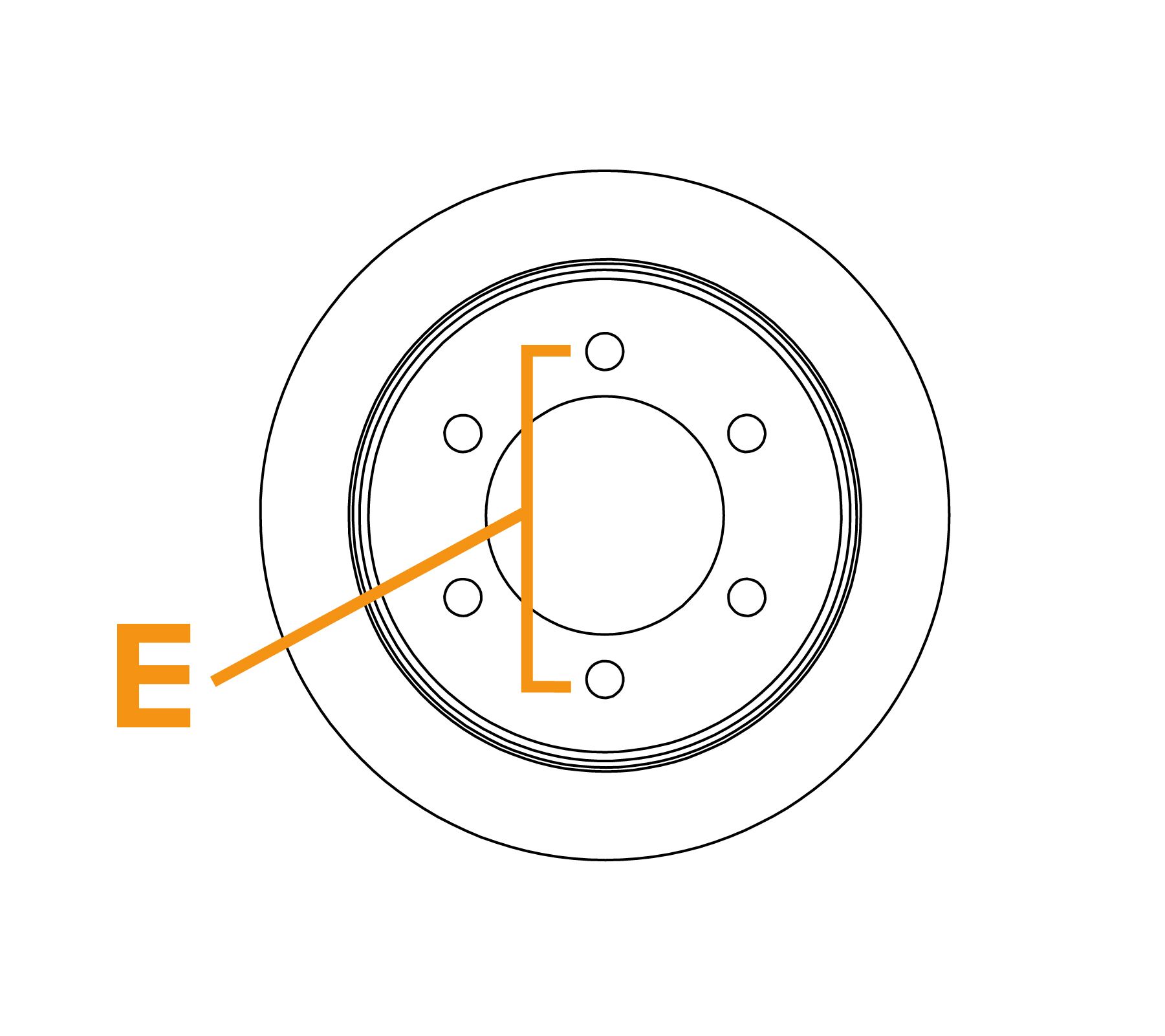 Flat Wire Flange Ring Brush - Diagram E