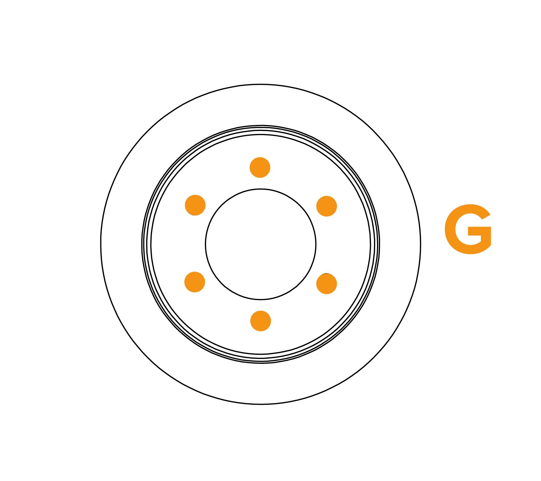 Flachdraht-Flanschringbürste - Diagramm G.